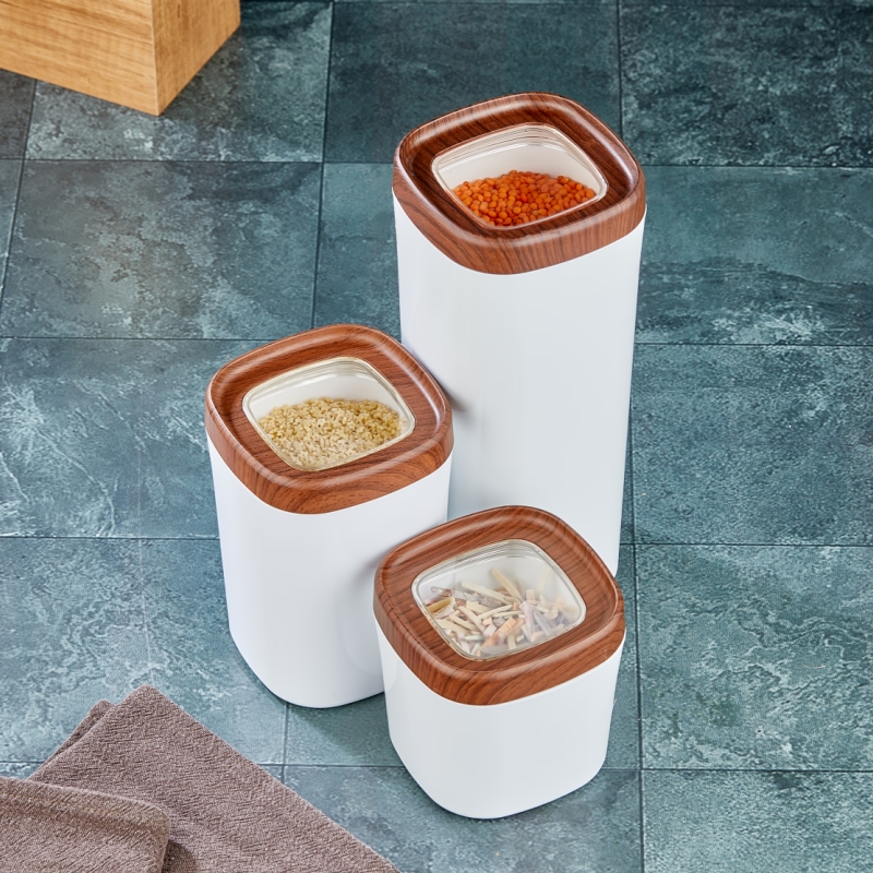 Mugiss Bonny Storage Box Wooden Veneer Cover Colorful Hopper 1 Lt M-ESK-0212