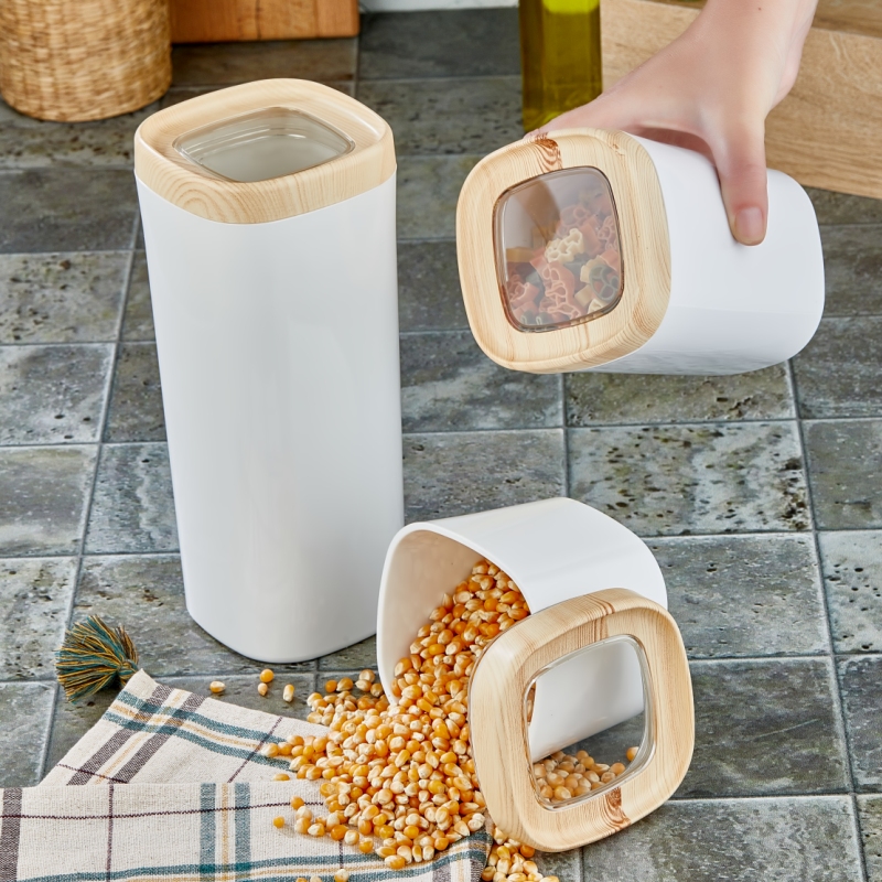 Mugiss Bonny Storage Box Wooden Veneer Cover Colorful Hopper 1 Lt M-ESK-0212