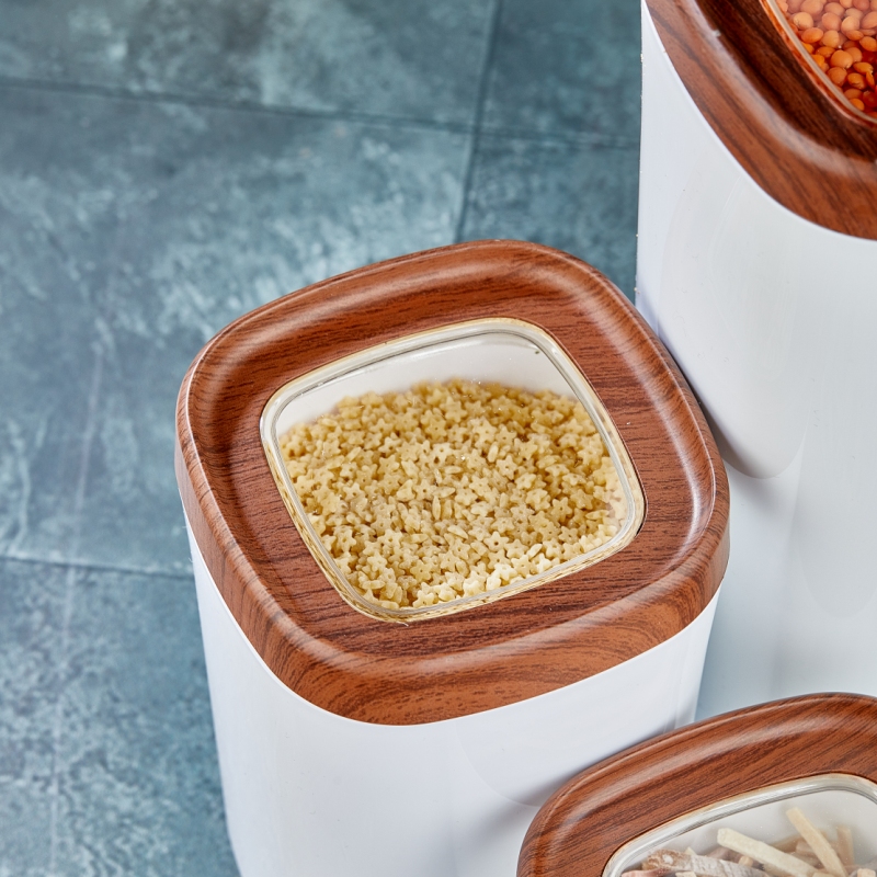 Mugiss Bonny Storage Box Wooden Veneer Cover Colorful Hopper 1 Lt M-ESK-0212