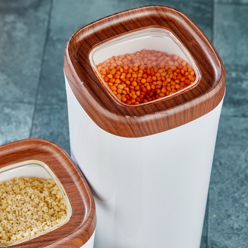 Mugiss Bonny Storage Box Wooden Veneer Cover Colorful Hopper 1 Lt M-ESK-0212