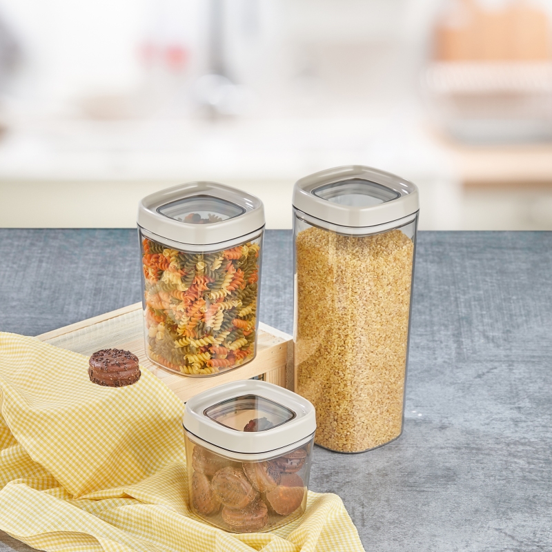 Mugiss Bonny Erzak Saklama Kabı 3lü Set 1,8Lt 1Lt 600Ml M-ESK-1001