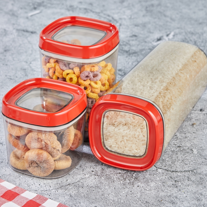 Mugiss Bonny Erzak Saklama Kabı 3lü Set 1,8Lt 1Lt 600Ml M-ESK-1001