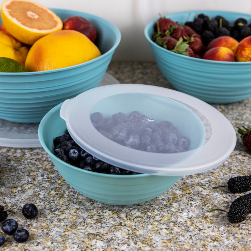 Mugiss Galaksi Desenli Kapaklı Kase 3Lü Set 3Lt 2Lt 1Lt M-KAG-3001