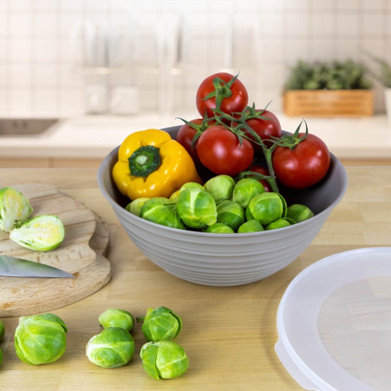 Mugiss Satürn Desenli Kapaklı Kase 3 Lt M-KAS-1001