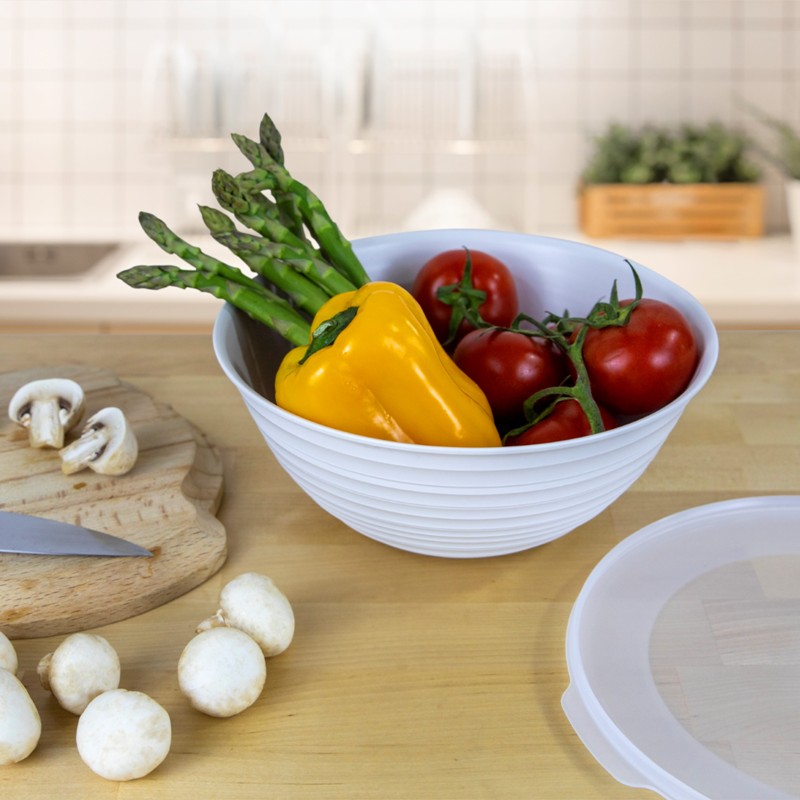 Mugiss Satürn Desenli Kapaklı Kase 3 Lt M-KAS-1001