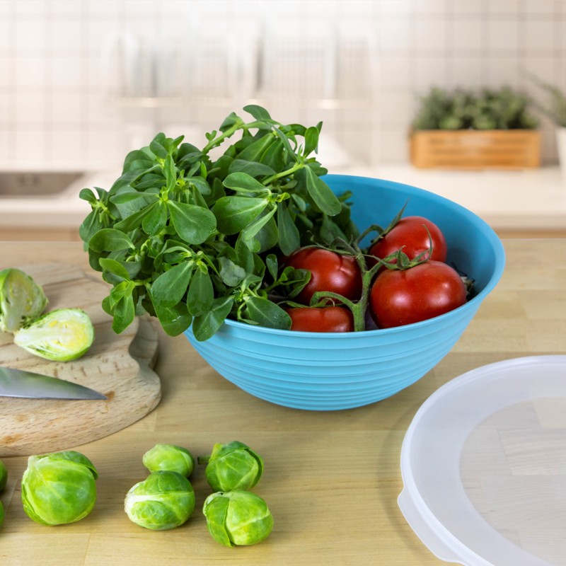 Mugiss Satürn Desenli Kapaklı Kase 3 Lt M-KAS-1001